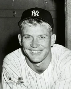 Foto #179 de miembro del Salón de la Fama de los Yankees de Mickey Mantle de Nueva York 8x10 - Imagen 1 de 2
