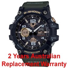 CASIO G-SHOCK MUDMASTER SOLAR WATCH GSG-100 BLACK /GREEN GSG-100-1A3 2Y WARRANTY