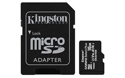 Kingston 16GB MicroSDHC Canvas Select Plus 100MB/S Read A1 Class 10 Uhs-I 8E - Image 1 of 3