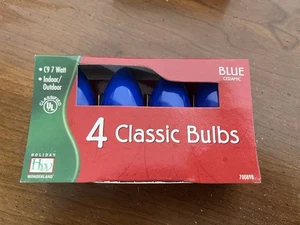 Holiday Wonderland Replacement C9 Blue Bulbs 4-Pack - Picture 1 of 5