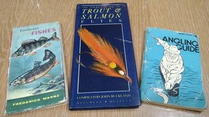 3 X Small Vintage Angling Books. Trout & Salmon Flies, Fishies Zig Zag Book  Etc - Picture 1 of 21