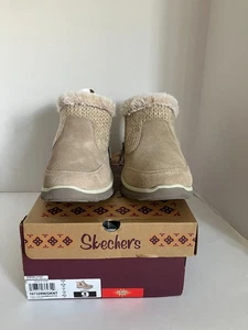 Skechers Women's Easy Going Warm Hearted Tan Ankle Boots Size 9 Wide Fit READ - Picture 1 of 8