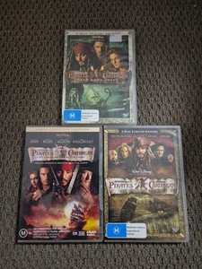 Pirates Of The Caribbean DVD Bundle Black Pearl + Dead Man's Chest + Worlds End - Bild 1 von 2