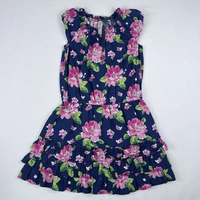 Cherokee Girls Size Large 10/12 Sleeveless Midi Buttoned Dress Floral Multicolor - Image 1 of 4