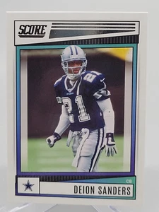 2022 PANINI SCORE DEION SANDERS BASE FOOTBALL CARD COWBOYS NFL donruss topps - Picture 1 of 2