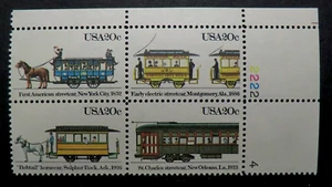 2059 - 62 MNH 1983 20c Streetcars Street Cars Trolleys New Orleans St. Charles - Picture 1 of 1