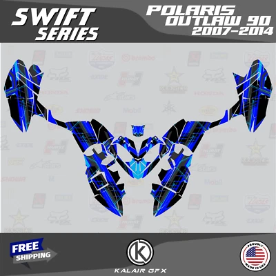 Kit de gráficos para POLARIS OUTLAW 90 (2007-2014) Swift Series - Blue Shift 16-MIL Foto 1 de 4