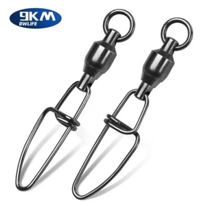 9KM 20~50Pcs Ball Bearing Fishing Snaps Swivels Fishing Connector 20LB~350LB - Picture 1 of 16