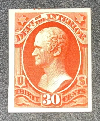 Sellos de viaje: estampillas de Estados Unidos Scott #O23p4 Department of Int. Prueba Oficial NGAI NH Foto 1 de 4