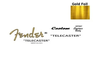 Fender Telecaster Guitar Decal Headstock Restoration Waterslide Decal Logo 12g - Picture 1 of 1