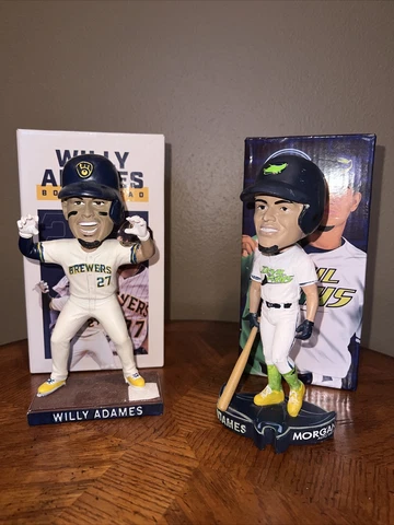 2022 Milwaukee Brewers Willy Adames Bobblehead “Claws Up” Tampa Bay Rays Lot NIB Cover