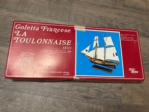 Vtg Carts Augusto Goletta Francese LA Toulonnaise Frali Swiss - Wood Ship Model - Picture 1 of 20