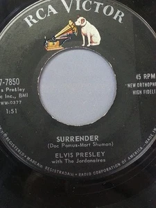 ELVIS PRESLEY 45 RPM "Surrender" & "Lonely Man" VG condition - Bild 1 von 2