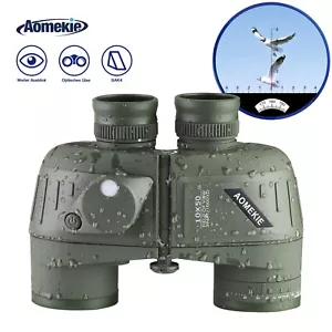 Aomekie 10x50 Fernglas Wasserdicht Ferngläser Jagd mit Kompass Entfernungsmesser - Bild 1 von 11