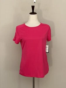 IDEOLOGY Women's Sz S Rapidry Short Sleeves Crew Neck Mesh T-Shirt Top Pink - Picture 1 of 6