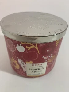 Bath Body Works Pumpkin Apple 3-Wick Candle 14.5 Oz New - Picture 1 of 4