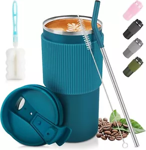 Thermobecher Isolierbecher Edelstahl Auslaufsicherer To Go Kaffee 450ml B1098 - Bild 1 von 6