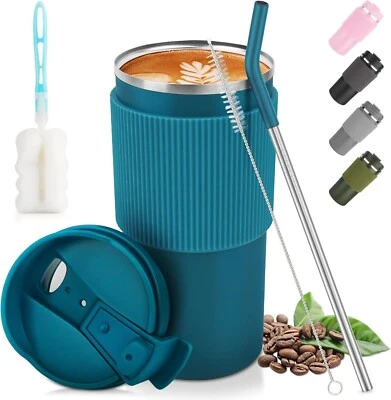 Thermobecher Isolierbecher Edelstahl Auslaufsicherer To Go Kaffee 450ml B1098 - Bild 1 von 4