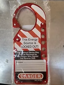 Master Lock 427 Labeled Lockout Hasp,Snap-On,5 Lock - Picture 1 of 2