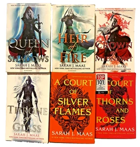 6 x Paperback Books By Sarah J Maas Throne Crown Heir Queen Court Bloomsbury - Picture 1 of 1