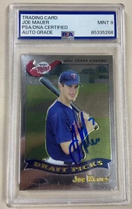 Joe Mauer Signed Autograph Auto 2002 Topps Chrome Rookie Card RC Auto 10 PSA/DNA - Picture 1 of 2