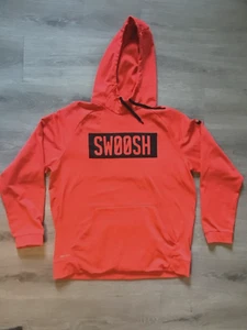 Nike Dri Fit Hoodie Herren XL rot Pullover Kapuzenpullover SWOOSH buchstabiert - Bild 1 von 4
