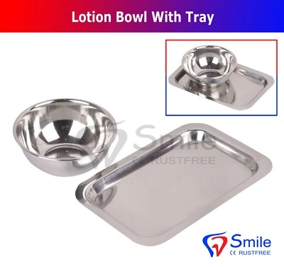 SMILE DENTALE Lotion Bowl With Tray Implant Bone Mixing Cup Dental Surgical Laboratory Bowl UK