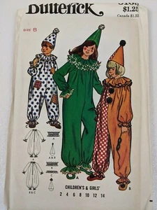 Butterick Costume 5105 Clown Child 8 Pierrot - Picture 1 of 2