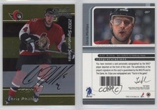 2002 ITG Be A Player Signature Series 2001-02 Buybacks Gold Chris Phillips Auto
