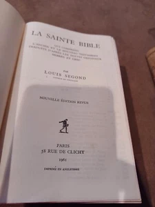 French Bible 1961 La Sainre Bible Christianity Book Colored Pictures - Picture 1 of 12