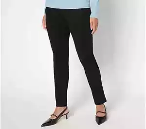Wicked by Women with Control Stretch Denim Slim Leg Pants Black,Size 1X A660479 - Picture 1 of 1