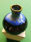 Japanese Oriental Ceramic Pottery Blue Vase Round Art Craft Decorative 9x9x9cm