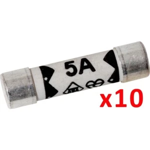 10 fusibili domestici 5 A spina mani superiori 5 ampere fusibile cartuccia test PAT - Foto 1 di 1