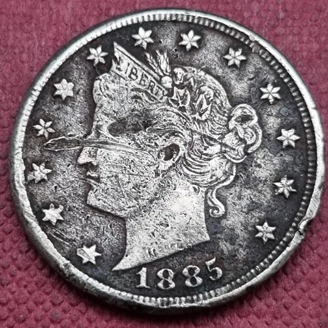 1885 Liberty Head Nickel 5c RARE Better Grade VF - XF Details #58811 Cover
