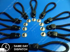 Bunji Loops - 110mm - 10 Pack - Bungee Tonneau Ute Marine Repair Loop - Picture 1 of 4