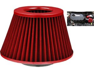 Red Induction Kit Cone Air Filter For Citroen C3 Pluriel 2003-2016