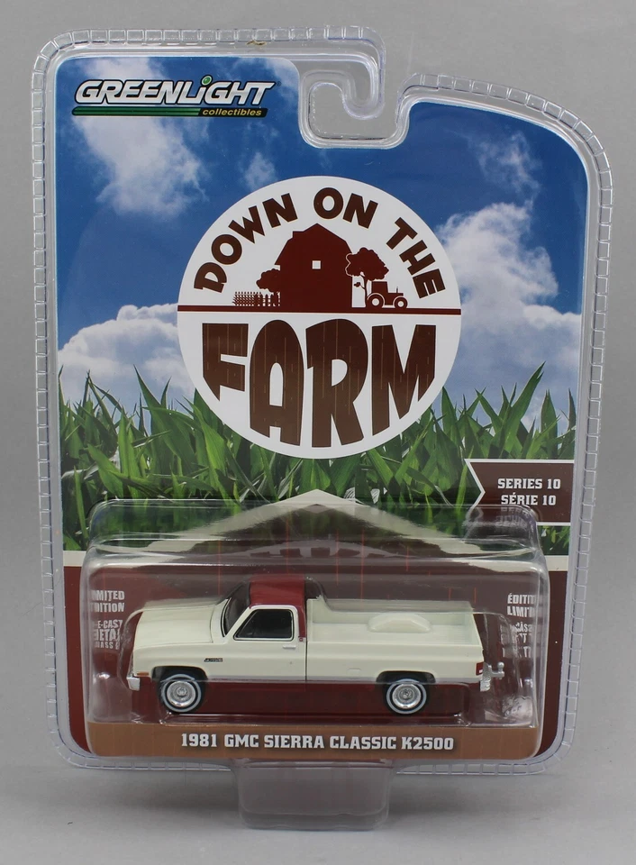 1:64 GreenLight *DOWN ON THE FARM 10* Cream 1981 GMC Sierra Pickup Truck NIP - Image 1 of 1