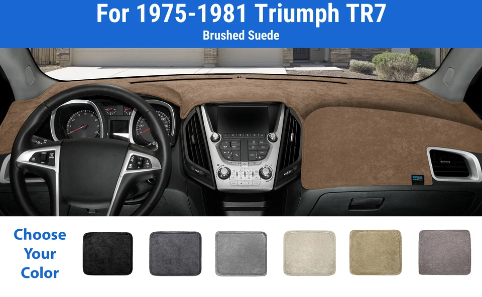 Cubierta de alfombrilla de tablero para Triumph TR7 1975-1981 (gamuza cepillada) Foto 1 de 4