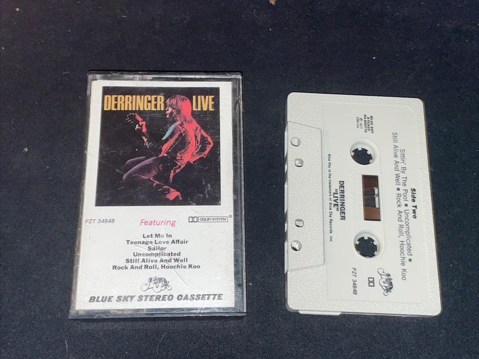 Ex+ / Near Mint Cond!! Rick Derringer ~ Derringer Live ~ 1977 ~ Cassette Tape ~  - Image 1 of 1