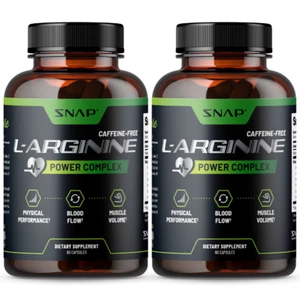 L-Arginine Nitric Oxide Supplement 1655mg Testo - 2 Pack, 120 Capsules Total - Picture 1 of 10