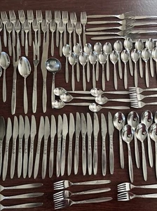 Juego de 111 piezas de cuchillos de tulipán de acero inoxidable Amefa tenedores cucharas servidores Holanda - Imagen 1 de 19