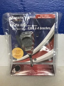Astatic 636L Stars 'n Stripes Noise Canceling 4-Pin CB Microphone New Sealed - Picture 1 of 5