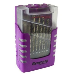 Renegade Industrial 25 Piece Cobalt Metric Drill Bit Set - RIDSC25-M42 - Picture 1 of 5