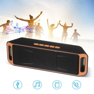 Orange Bluetooth Speaker Stereo Super Bass Wireless Music Player Loudspeaker - Picture 1 of 6
