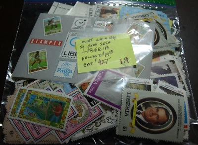 SELLOS DE LIBERIA DE 1,9 ONZAS COMO NUEVOS CONJUNTOS EN SU MAYORÍA COMPLETOS SCOTT CAT $427 ++ Foto 1 de 2