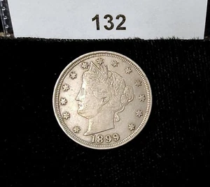 1899 Liberty Head V Nickel 5 Cent Coin #132 - Picture 1 of 7