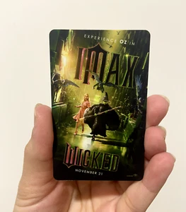 Billete coleccionable de película WICKED 2024 tarjeta dura IMAX teatro cine limitado - Imagen 1 de 6