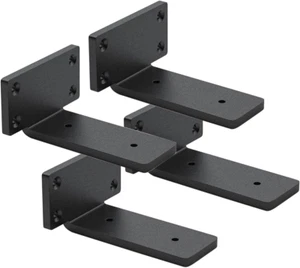 4 Pack Shelf Brackets 4 Inch Floating Shelf Bracket 1/5 inch Thick Heavy Duty Hi - Picture 1 of 11