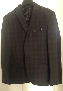 Porto Filo Extra Fine Two Piece Men's Suit Jacket Pants Super 160 Wool - Picture 1 of 14