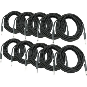 Musician's Gear Braided Instrument Cable 1/4 In. Black 30 Ft. 10-Pack - Picture 1 of 2